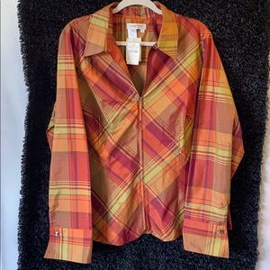 ♥️Cold Water Creek Zip On Fitted Shirt Jacket